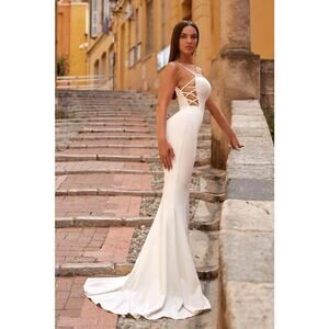 Alamour The Label Kasey Mermaid Dress White Size S